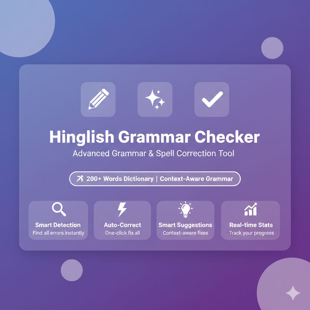 Hinglish Grammar and Spell Checker